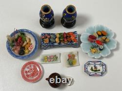 Dolls house miniature 112 ARTISAN Oriental job lot (2) sushi