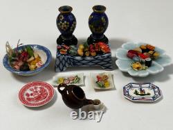 Dolls house miniature 112 ARTISAN Oriental job lot (2) sushi