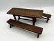 Dolls House Miniature 112 Artisan Tudor Dining Table + Benches
