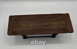 Dolls house miniature 112 ARTISAN Tudor dining table + benches