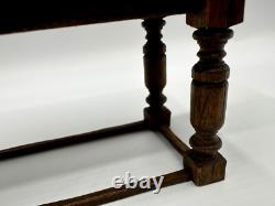 Dolls house miniature 112 ARTISAN Tudor dining table + benches