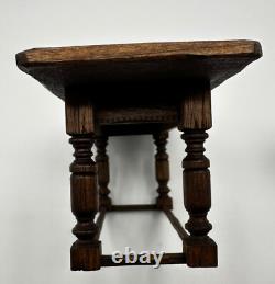 Dolls house miniature 112 ARTISAN Tudor dining table + benches