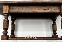 Dolls house miniature 112 ARTISAN Tudor dining table + benches
