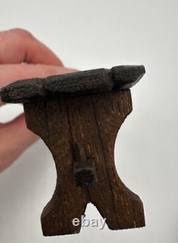 Dolls house miniature 112 ARTISAN Tudor dining table + benches