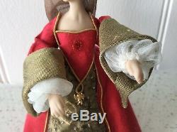 Dolls house miniature 112 ARTISAN Tudor lady doll by KATY SUE