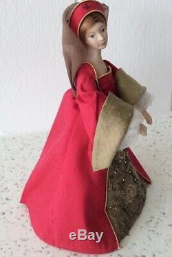 Dolls house miniature 112 ARTISAN Tudor lady doll by KATY SUE