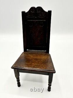 Dolls house miniature 112 ARTISAN Tudor style chair by NORMAN JONES