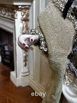 Dolls house miniature 112 ARTISAN Victorian lady doll in corset by JILL BENNETT