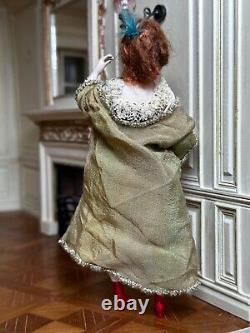 Dolls house miniature 112 ARTISAN Victorian lady doll in corset by JILL BENNETT