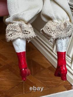 Dolls house miniature 112 ARTISAN Victorian lady doll in corset by JILL BENNETT