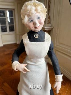 Dolls house miniature 112 ARTISAN Victorian maid lady doll by JOY DEAN 2000
