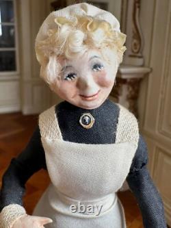 Dolls house miniature 112 ARTISAN Victorian maid lady doll by JOY DEAN 2000