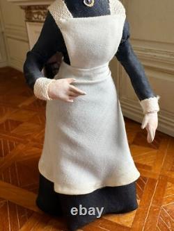 Dolls house miniature 112 ARTISAN Victorian maid lady doll by JOY DEAN 2000