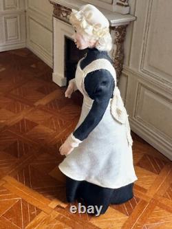 Dolls house miniature 112 ARTISAN Victorian maid lady doll by JOY DEAN 2000