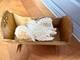 Dolls House Miniature 112 Artisan Baby Doll In Rocking Crib Cradle
