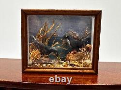 Dolls house miniature 112 ARTISAN bird taxidermy glazed case