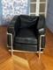 Dolls House Miniature 112 Artisan Black Leather Modern Chair By Kim Selwood