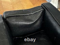 Dolls house miniature 112 ARTISAN black leather modern chair by KIM SELWOOD