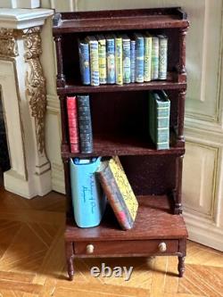 Dolls house miniature 112 ARTISAN bookshelf shelves by ESCUTCHEON