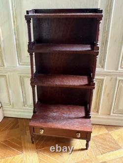 Dolls house miniature 112 ARTISAN bookshelf shelves by ESCUTCHEON