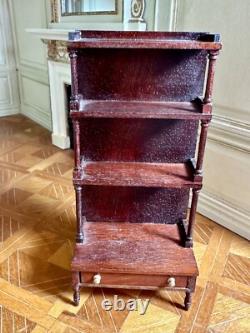 Dolls house miniature 112 ARTISAN bookshelf shelves by ESCUTCHEON