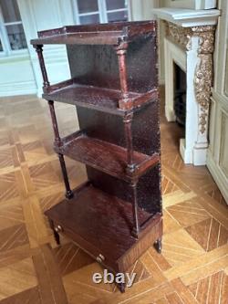 Dolls house miniature 112 ARTISAN bookshelf shelves by ESCUTCHEON