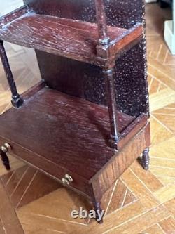 Dolls house miniature 112 ARTISAN bookshelf shelves by ESCUTCHEON
