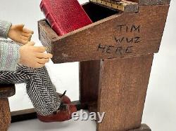 Dolls house miniature 112 ARTISAN boy doll + wooden desk