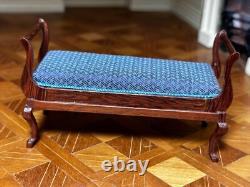 Dolls house miniature 112 ARTISAN chaise longue by LYNN PALMER 2014