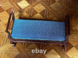 Dolls house miniature 112 ARTISAN chaise longue by LYNN PALMER 2014