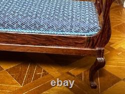 Dolls house miniature 112 ARTISAN chaise longue by LYNN PALMER 2014