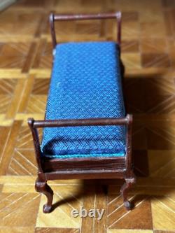 Dolls house miniature 112 ARTISAN chaise longue by LYNN PALMER 2014