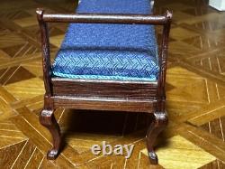 Dolls house miniature 112 ARTISAN chaise longue by LYNN PALMER 2014