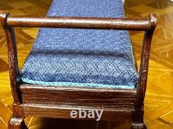 Dolls house miniature 112 ARTISAN chaise longue by LYNN PALMER 2014