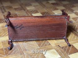 Dolls house miniature 112 ARTISAN chaise longue by LYNN PALMER 2014