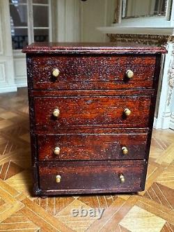 Dolls house miniature 112 ARTISAN chest of drawers / commode by JIM WHITEHEAD