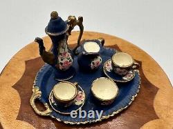 Dolls house miniature 112 ARTISAN coffee set by LIZ FOTHERGILL