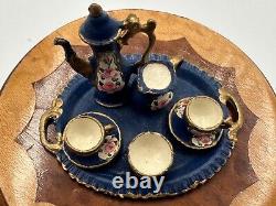 Dolls house miniature 112 ARTISAN coffee set by LIZ FOTHERGILL