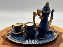 Dolls house miniature 112 ARTISAN coffee set by LIZ FOTHERGILL