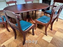Dolls house miniature 112 ARTISAN dining table + six chairs