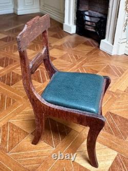 Dolls house miniature 112 ARTISAN dining table + six chairs