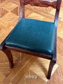 Dolls house miniature 112 ARTISAN dining table + six chairs