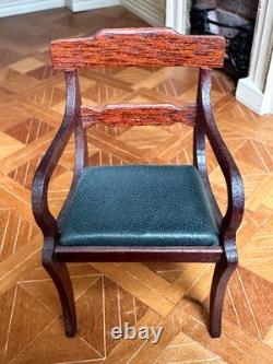 Dolls house miniature 112 ARTISAN dining table + six chairs