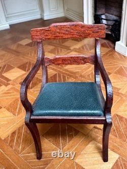 Dolls house miniature 112 ARTISAN dining table + six chairs
