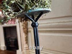 Dolls house miniature 112 ARTISAN dried flower pedestal arrangement