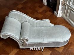 Dolls house miniature 112 ARTISAN elegant chaise longue