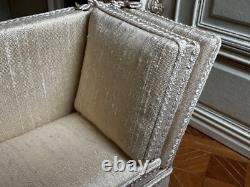 Dolls house miniature 112 ARTISAN elegant knoll sofa settee