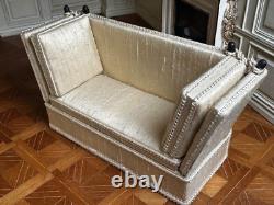 Dolls house miniature 112 ARTISAN elegant knoll sofa settee