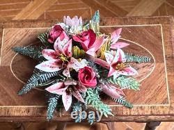 Dolls house miniature 112 ARTISAN exquisite floral table decoration arrangement