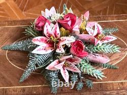 Dolls house miniature 112 ARTISAN exquisite floral table decoration arrangement